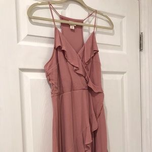 Rose pink faux wrap dress Size Medium